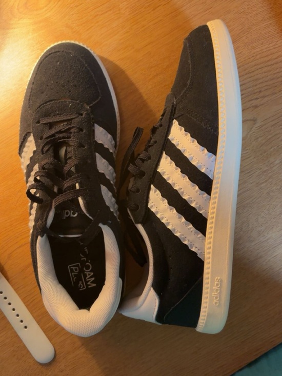 adidas Shoes - Adidas Women’s Black Suede Classic with White Stripes